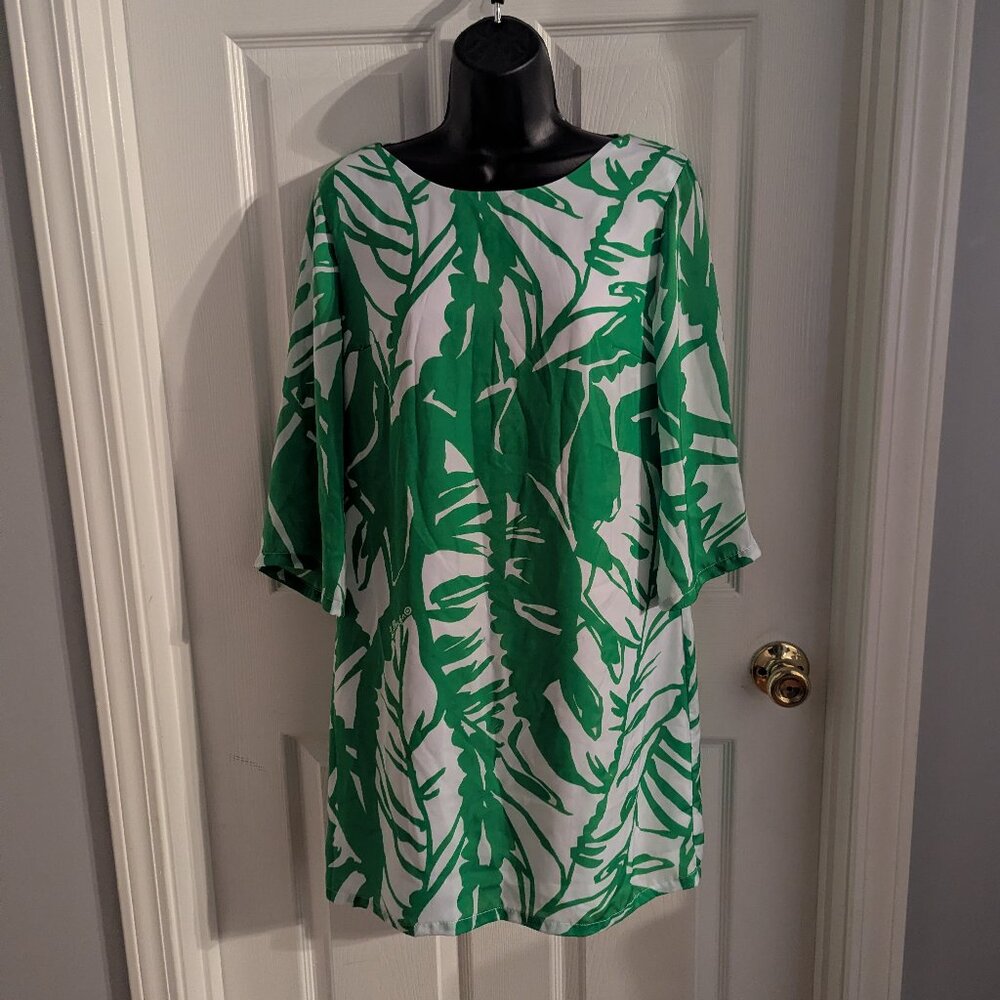 Lilly Pulitzer white and green slip dress - S